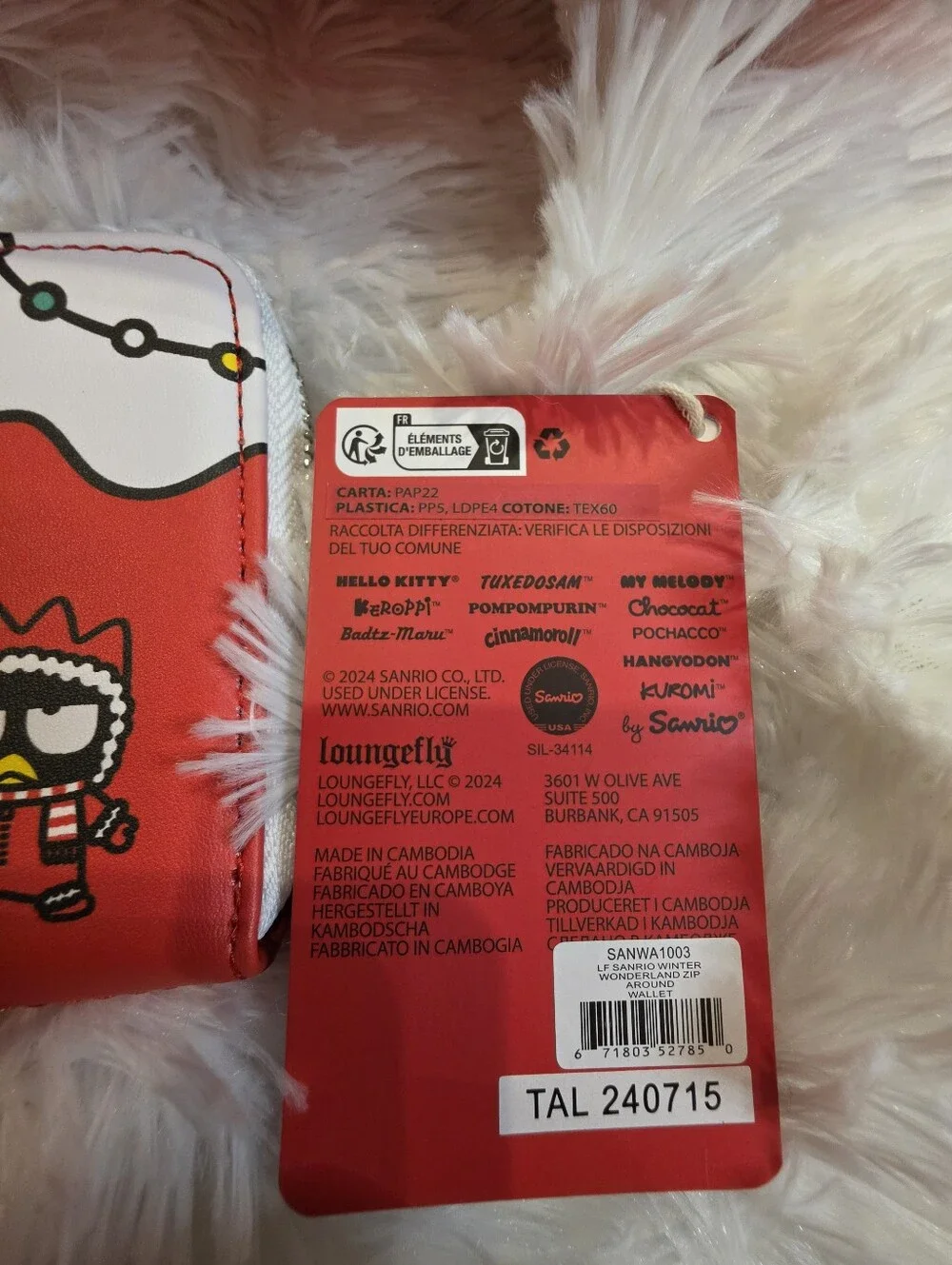Loungefly Sanrio Hello Kitty & Friends Christmas Wreath Mini Backpack & Wallet